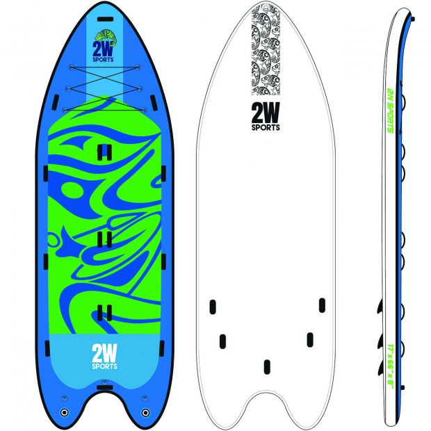 2W BIG SUP 17´6 , carbon design, paddleboard nafukovací